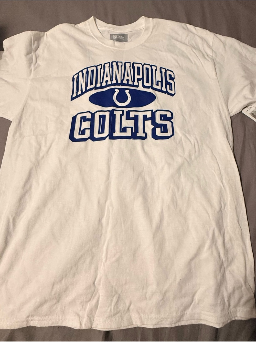 NFL Indianapolis Colts White and Blue Graphic Tee